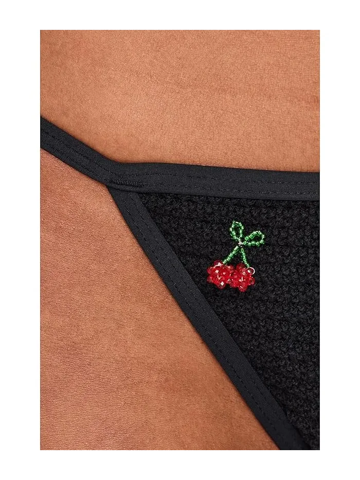 Бикини с вишнями Roxie Bottom Beach Riot — изображение 4 из 4, черный