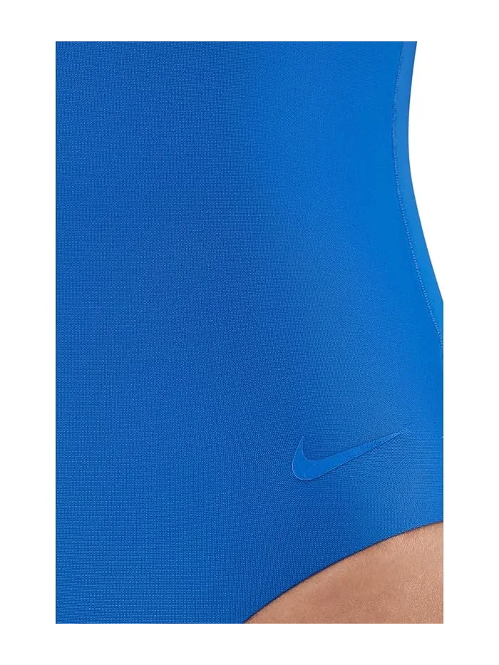 Купальник слитный Hydralock Luxe V-neck Nike — изображение 4 из 4, синий