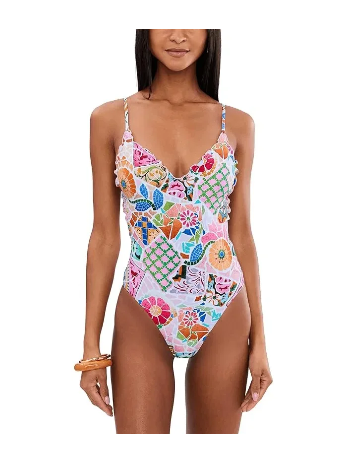 Купальник слитный V-образный вырез BeachBohème Seafolly