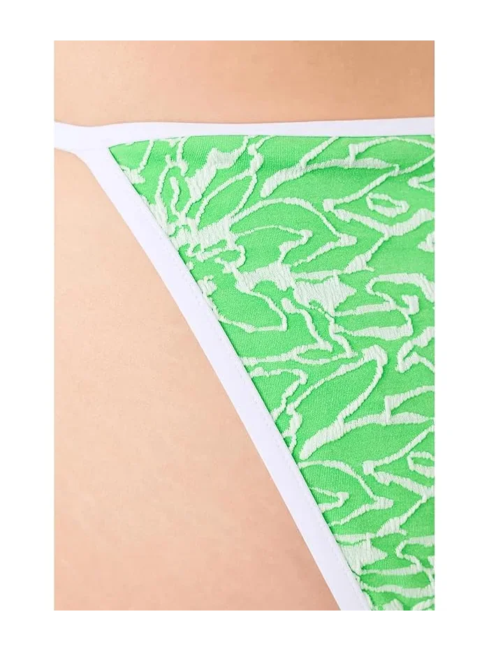 Купальник раздельный с завязками Water Lily Demi Tie Side Bottom BECCA — изображение 4 из 4, зеленый