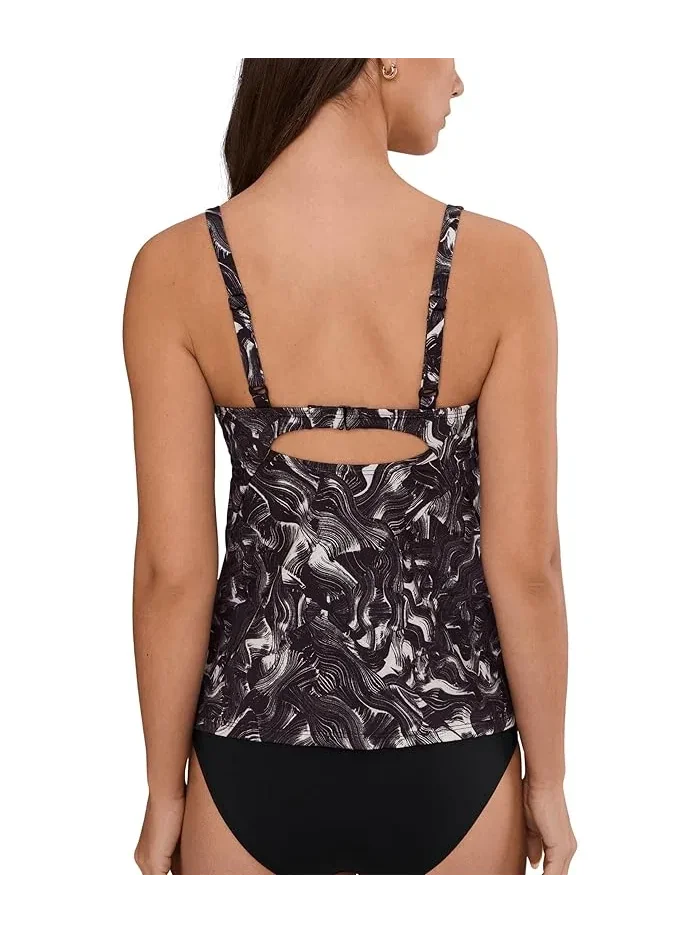Танкини Nike Expressive Brushstrokes V-Neck — изображение 4 из 5, черный