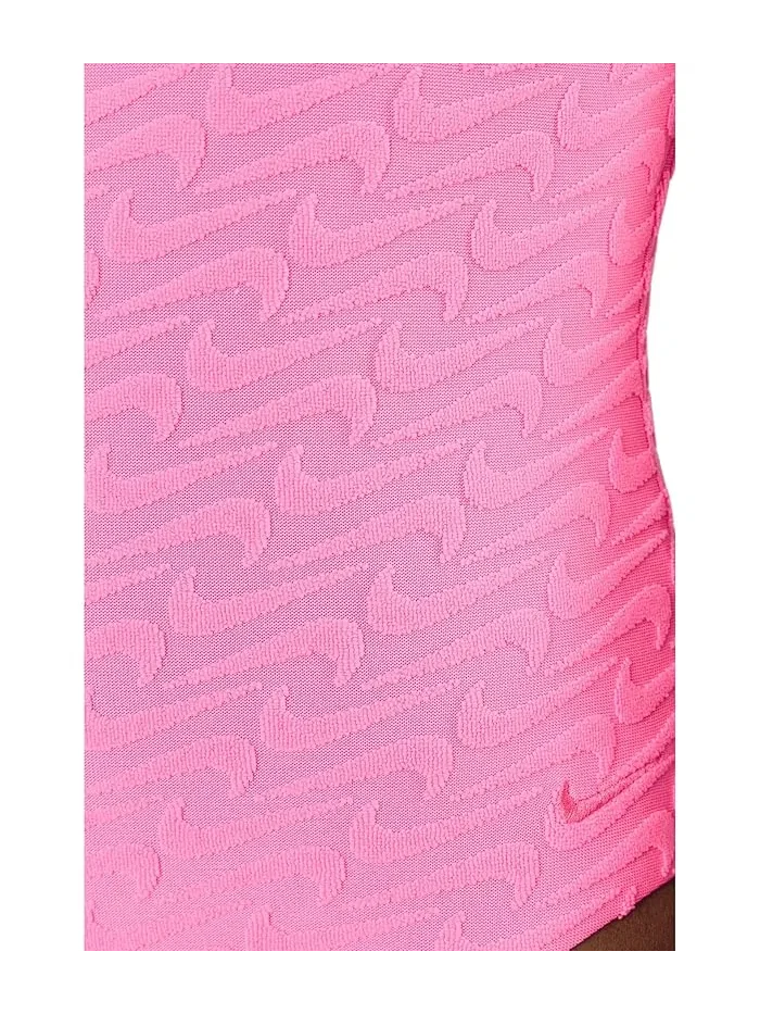 Купальник слитный Swoosh Link Terry Y-Back Nike — изображение 4 из 4, розовый
