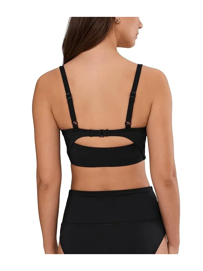 Купальник Nike Swim Effortless Essential V Neck Midkini — изображение 4 из 5, черный