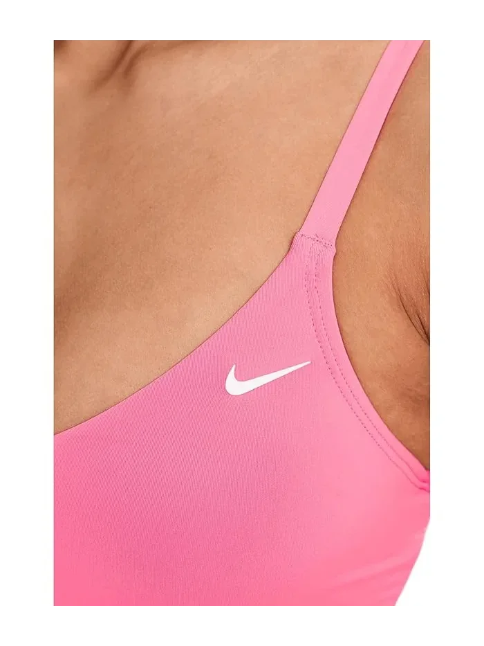 Купальник раздельный V-образный вырез Nike Effortless Essential — изображение 4 из 4, розовый