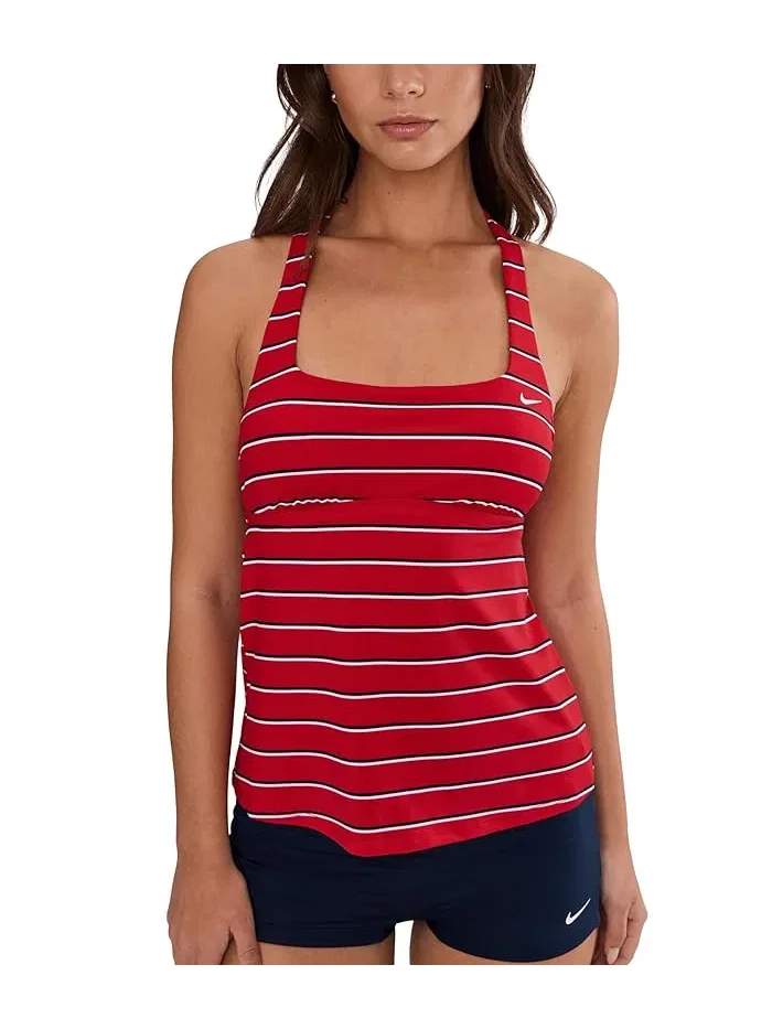 Купальник раздельный Nike Preppy Pinstripe Square Neck Tankini