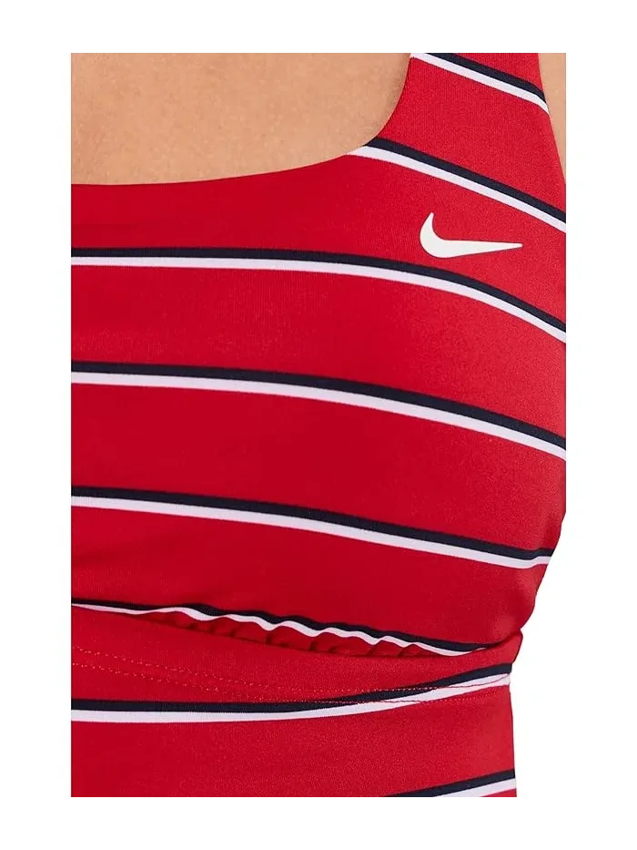 Купальник раздельный Nike Preppy Pinstripe Square Neck Tankini — изображение 5 из 5, красный