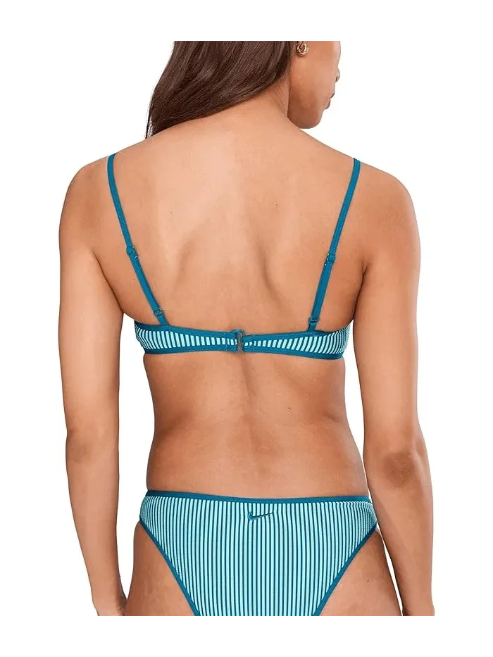 Купальник бикини топ с рифленой текстурой Ripple Texture Bralette Bikini Top Nike — изображение 4 из 5, бирюзовый