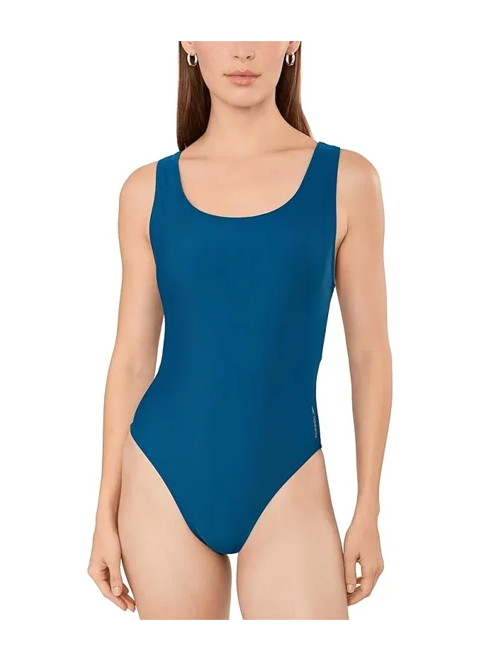Купальник слитный с сетчатой спинкой Solid Mesh Scoop Neck One-Piece Speedo