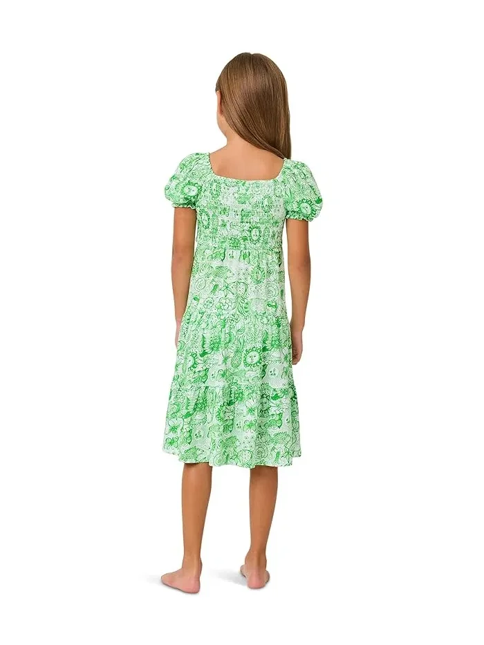 Платье мини с рукавами модель Mini Jilly Lilly Pulitzer Kids — изображение 3 из 4, белый