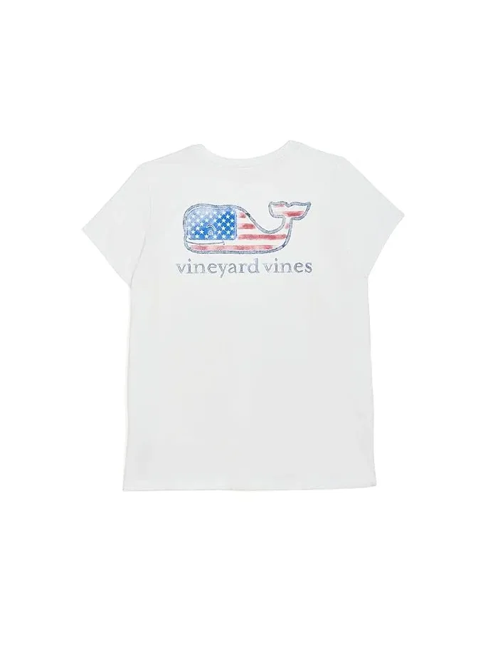 Футболка с карманом хлопковая Short Sleeve Pocket Tee Vineyard Vines Kids — изображение 2 из 3, розовый