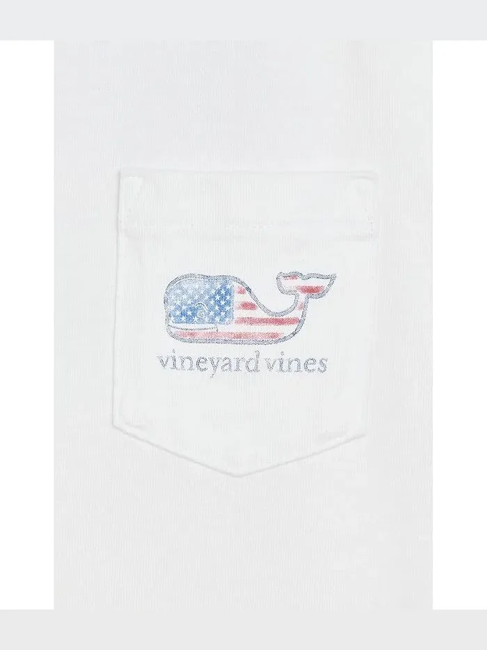 Футболка с карманом хлопковая Short Sleeve Pocket Tee Vineyard Vines Kids — изображение 3 из 3, розовый