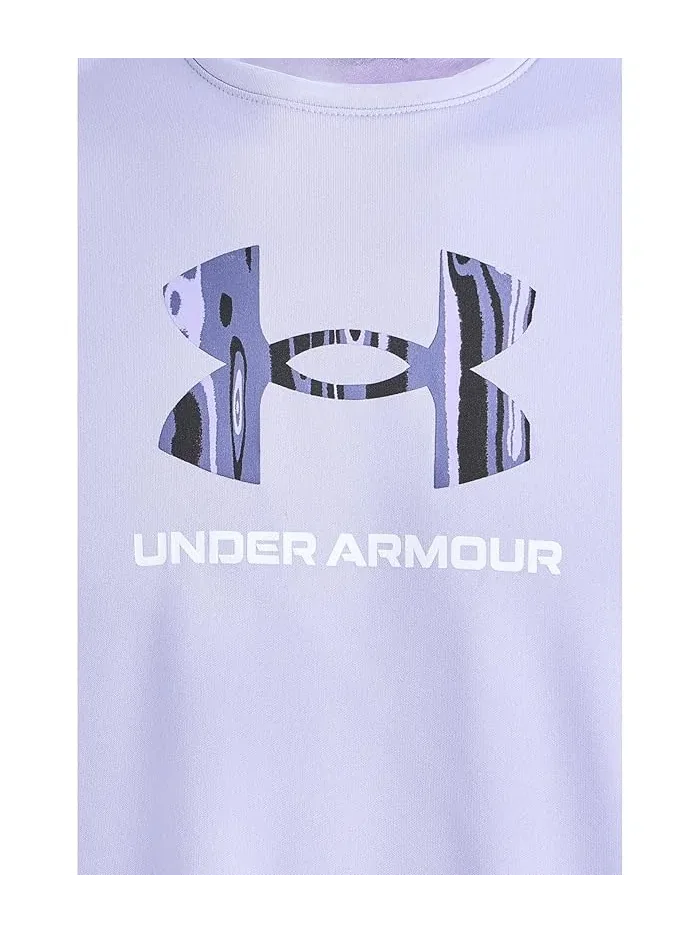 Футболка с принтом Tech Print Fill Under Armour Kids — изображение 3 из 3, фиолетовый/белый