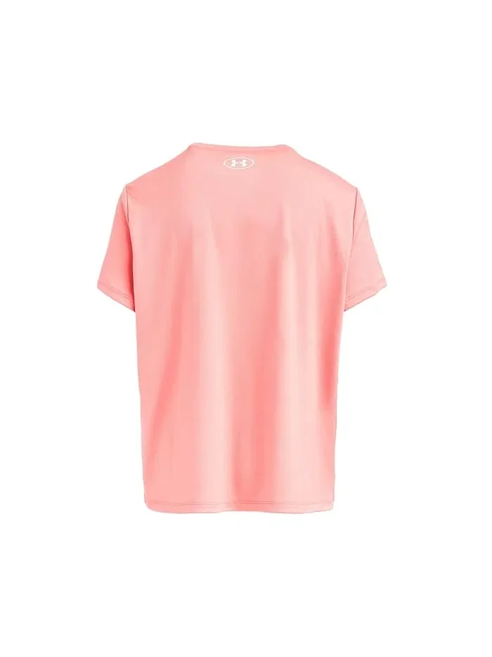 Футболка с принтом Tech Print Fill Under Armour Kids — изображение 2 из 3, розовый/белый