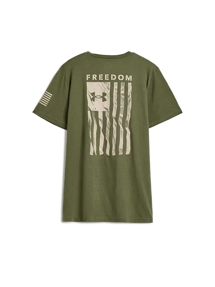 Футболка с коротким рукавом Freedom Flag Under Armour Kids — изображение 2 из 3, зеленый/песочный