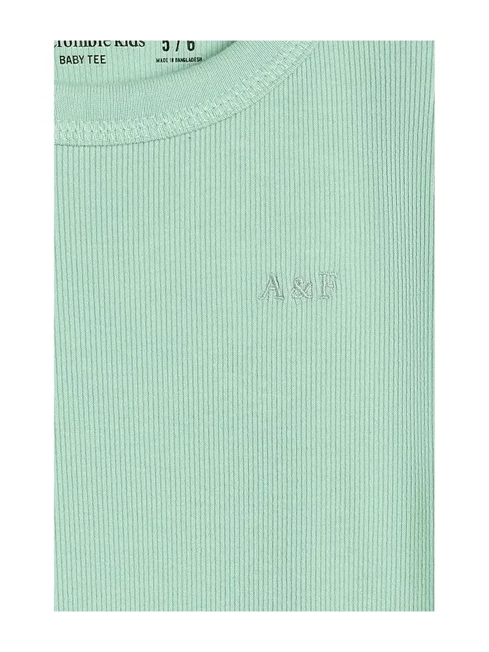 Футболка Essential Baby Tee abercrombie kids — изображение 3 из 3, зеленый