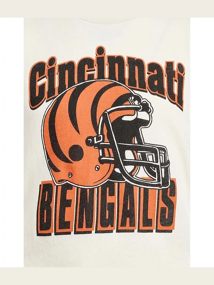 Футболка с принтом Cincinnati Bengals Junk Food Clothing Kids — изображение 3 из 3, винтажный белый