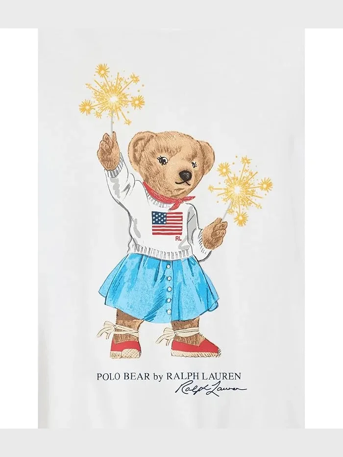 Футболка Polo Bear Cotton Jersey Polo Ralph Lauren Kids — изображение 3 из 3, белый