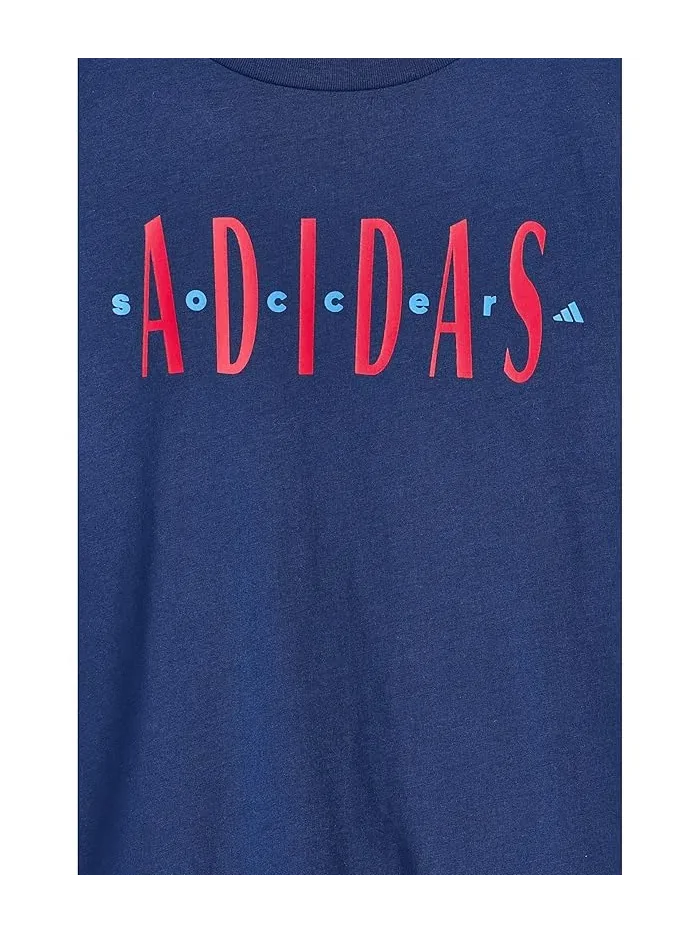 Футболка детская с принтом Adidas Soccer Tee Adidas Kids — изображение 3 из 3, синий