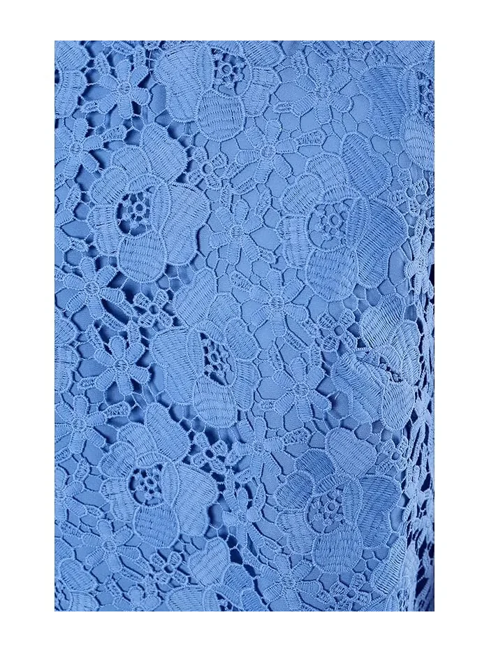 Топ кружевной Sleeveless Lace Top CeCe — изображение 5 из 5, синий