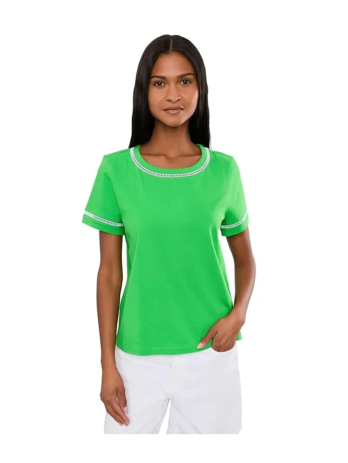 Топ с кружевной отделкой Clairmont Ladder Lace Knit Lilly Pulitzer — изображение 1 из 5, зеленый