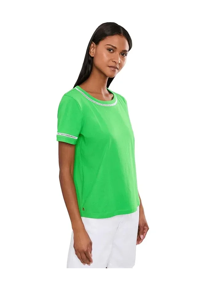Топ с кружевной отделкой Clairmont Ladder Lace Knit Lilly Pulitzer — изображение 3 из 5, зеленый