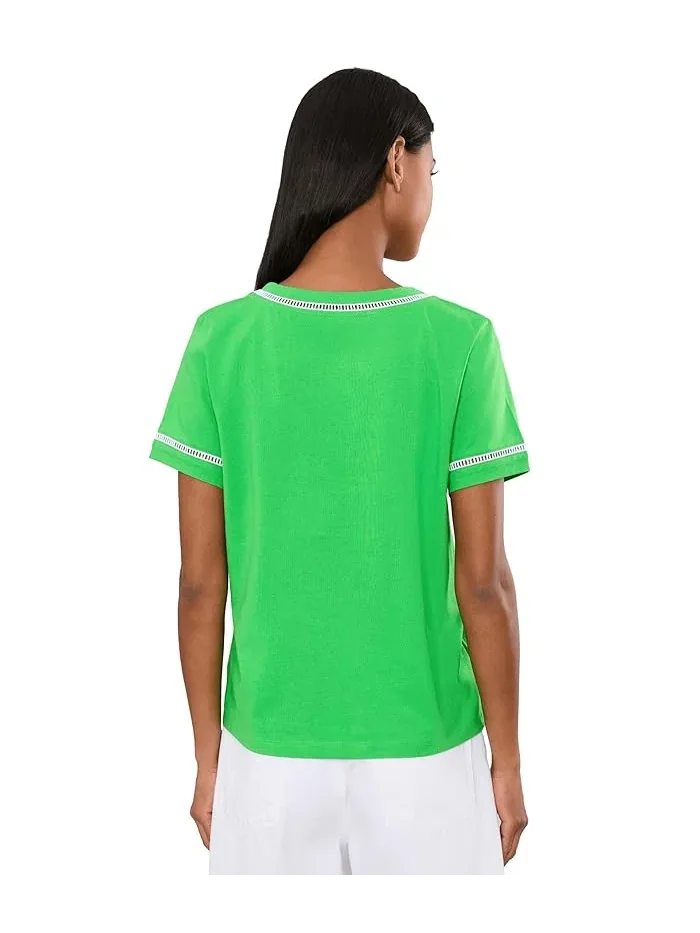 Топ с кружевной отделкой Clairmont Ladder Lace Knit Lilly Pulitzer — изображение 4 из 5, зеленый