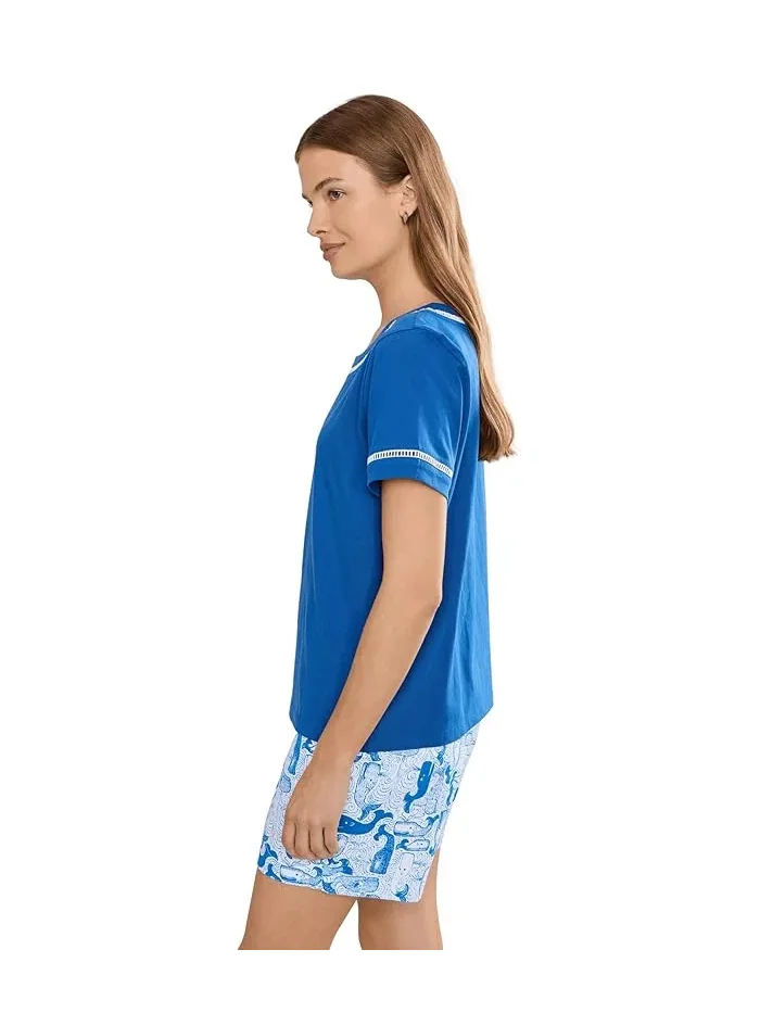 Топ с кружевной вставкой Clairmont Lilly Pulitzer — изображение 3 из 5, темно-синий