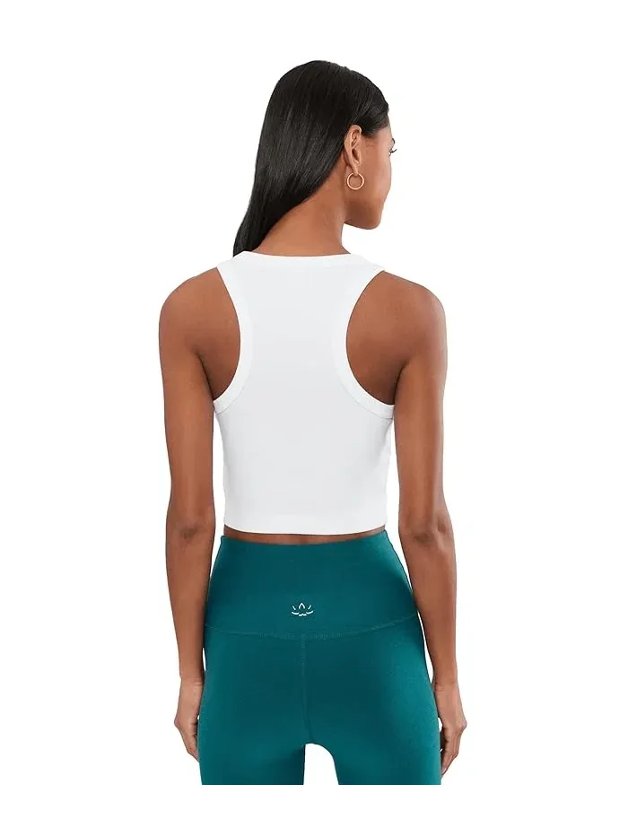 Топ Garment Dye Rib Cropped Tank Beyond Yoga — изображение 4 из 5, белый