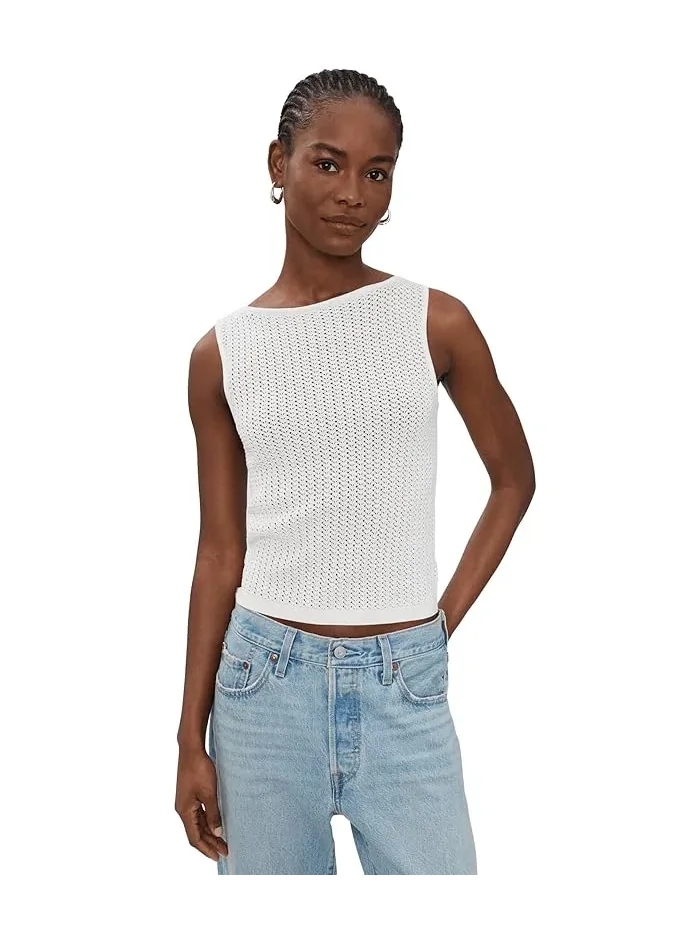 Топ с вязаным воротником-лодочка The Crochet Boatneck Tank Joe's Jeans