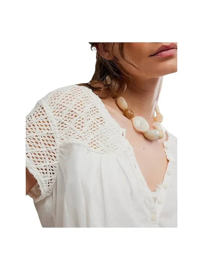 Топ с вышивкой Glimmer Free People — изображение 5 из 5, голубой
