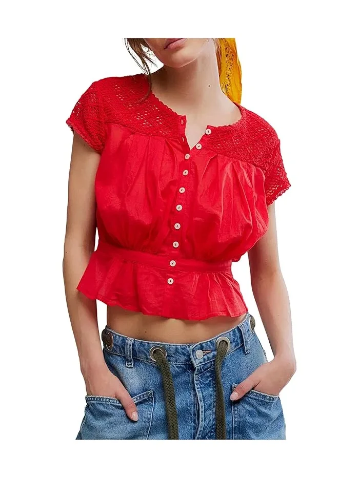 Топ с вышивкой Glimmer Free People