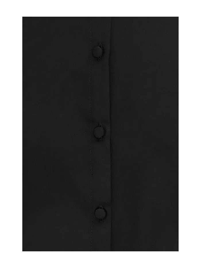 Топ CeCe Flounce Elbow Bow Sleeve — изображение 5 из 5, насыщенный черный