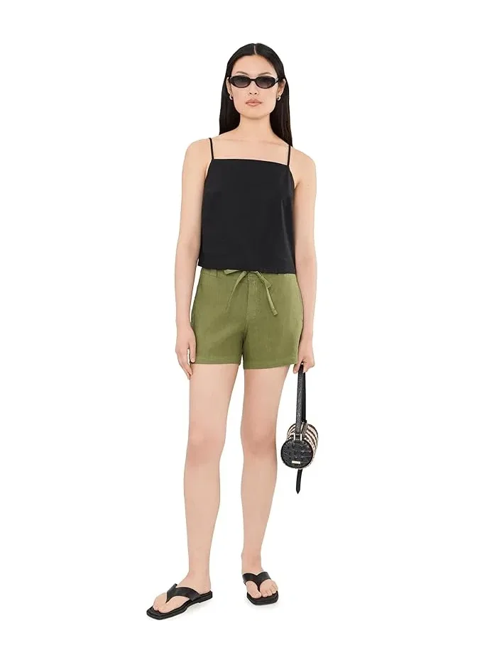 Топ с квадратным вырезом Kerri Linen Spaghetti Strap KUT from the Kloth — изображение 2 из 5, черный
