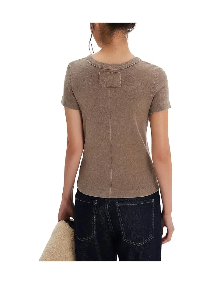 Футборка с потертостями Atlas Free People — изображение 2 из 3, шоколадный