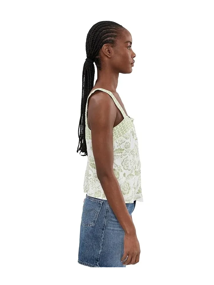 Топ на пуговицах с принтом Buttondown Tank Top Vince Camuto — изображение 3 из 5, прозрачный
