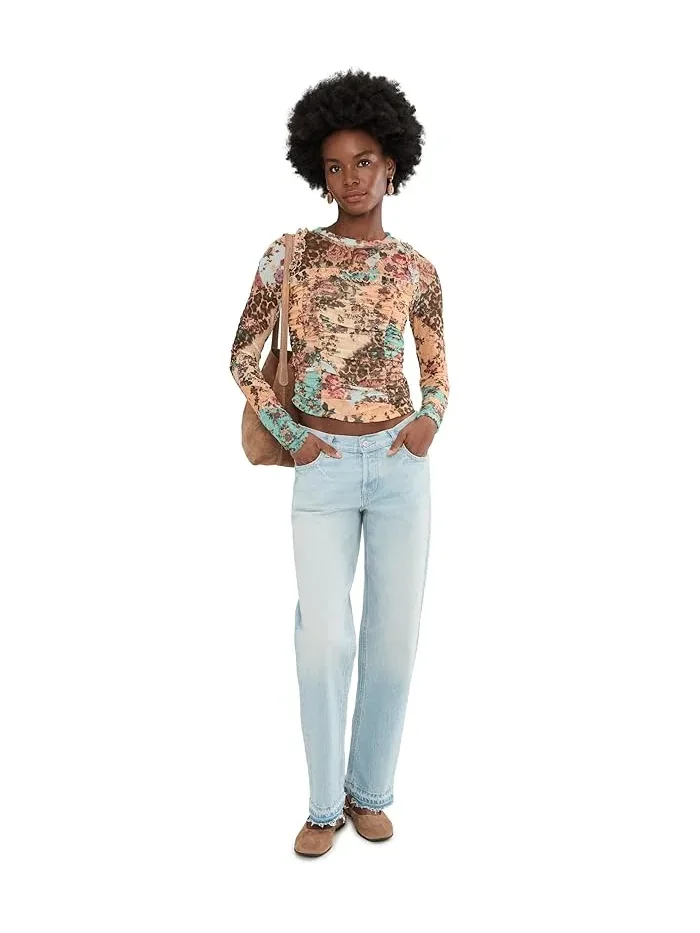 Топ с рукавами Ariana Free People — изображение 2 из 5, тауп