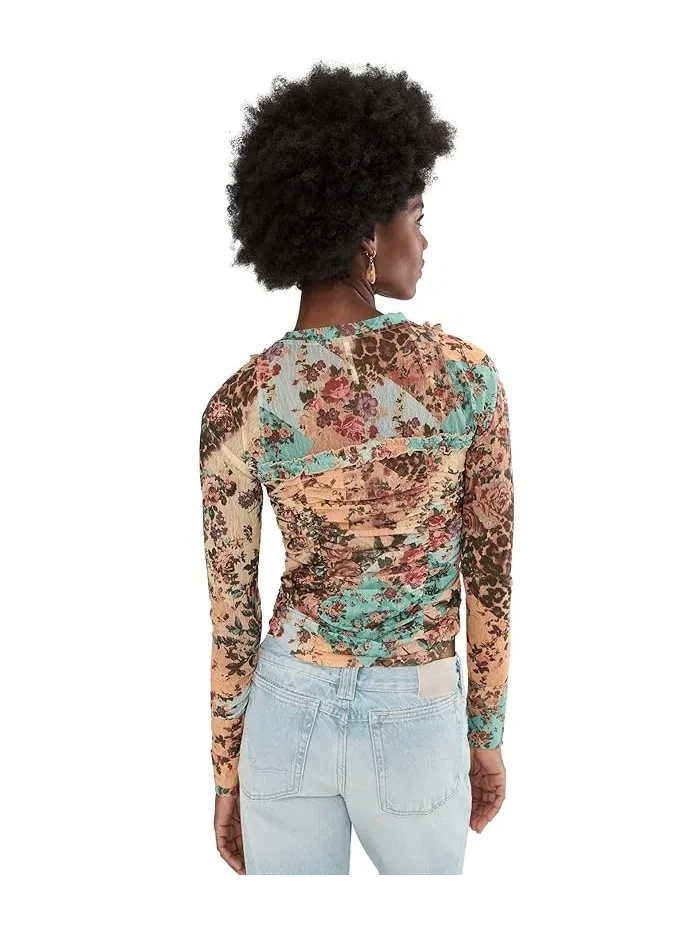 Топ с рукавами Ariana Free People — изображение 4 из 5, тауп