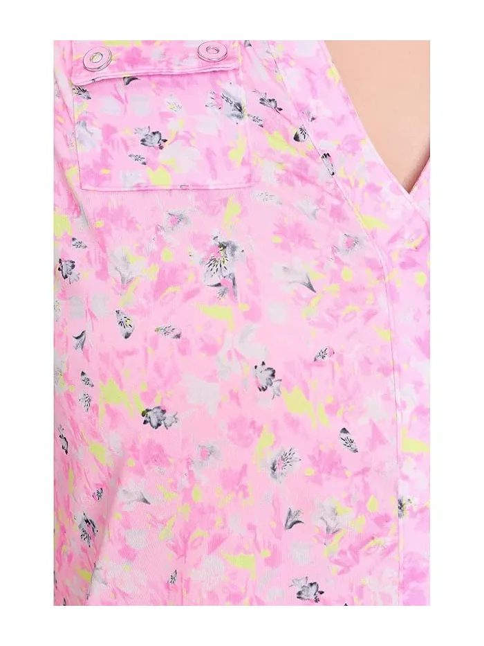 Топ с цветочным принтом Wildflower Print Sleeveless Jamie Sadock — изображение 5 из 5, розовый