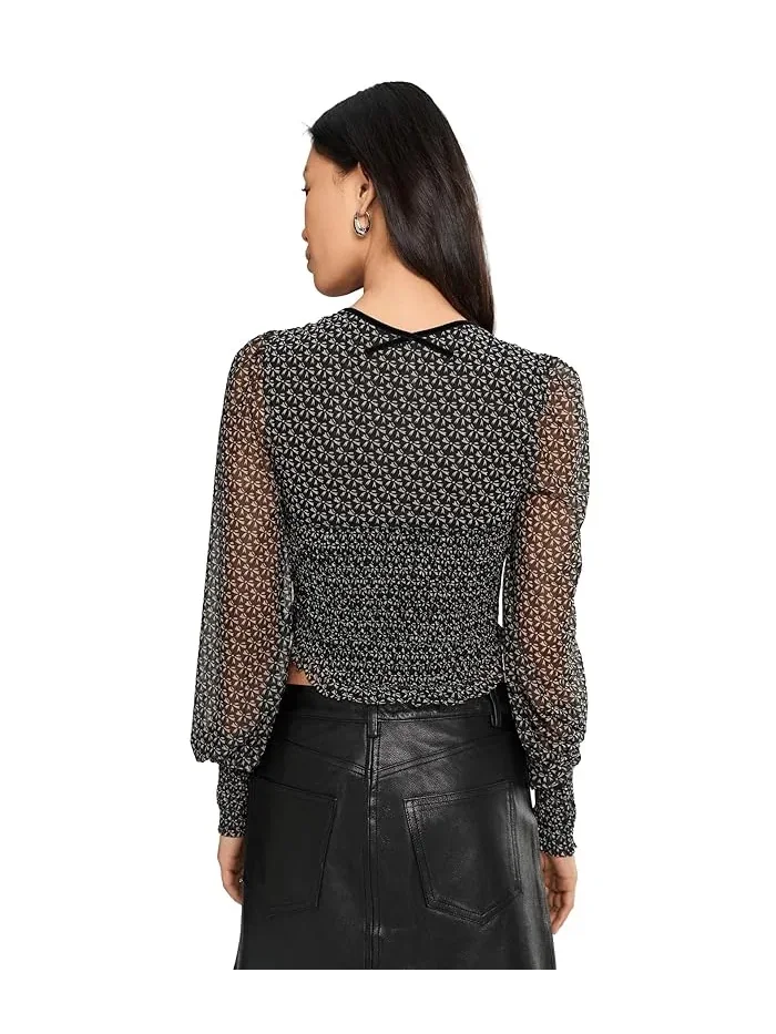Топ Dottie Knit принт Free People — изображение 4 из 5, бежевый