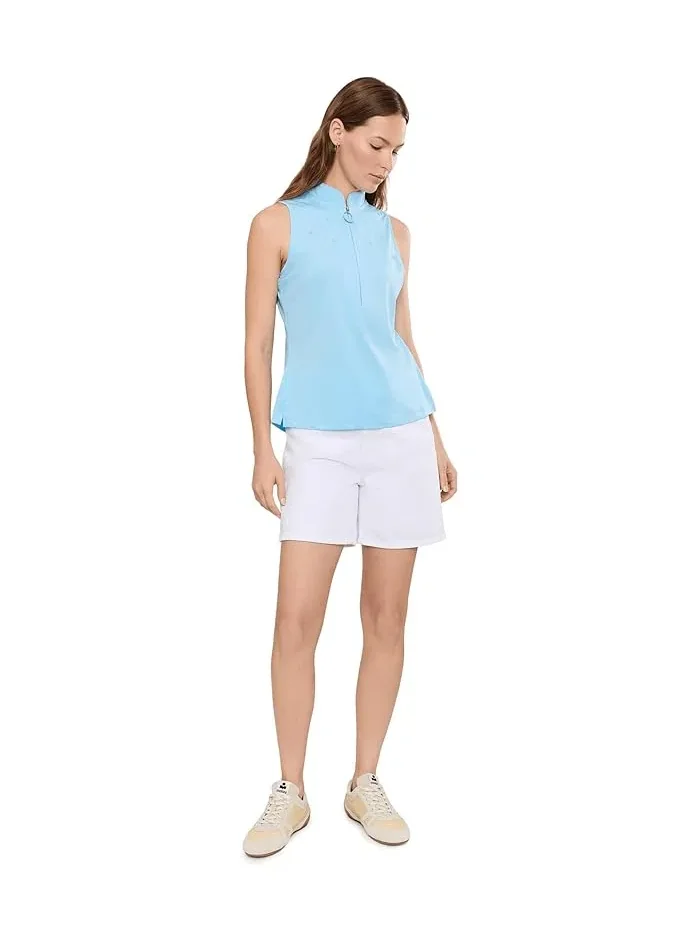 Топ без рукавов с молнией Sleeveless Zip Mock Top Jamie Sadock — изображение 2 из 5, фиолетовый