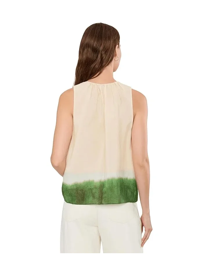 Топ с градиентным окрашиванием Dip Dye A-Line Sleeveless Vince — изображение 4 из 5, бежевый