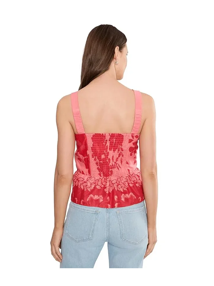 Топ Peplum Sleeveless Vince Camuto — изображение 4 из 5, красный