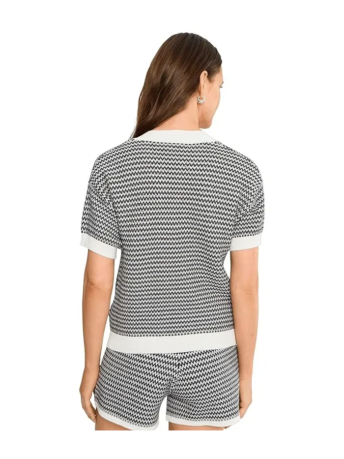 Топ Dora Knit Top 2.0 Varley — изображение 4 из 5, белый/черный