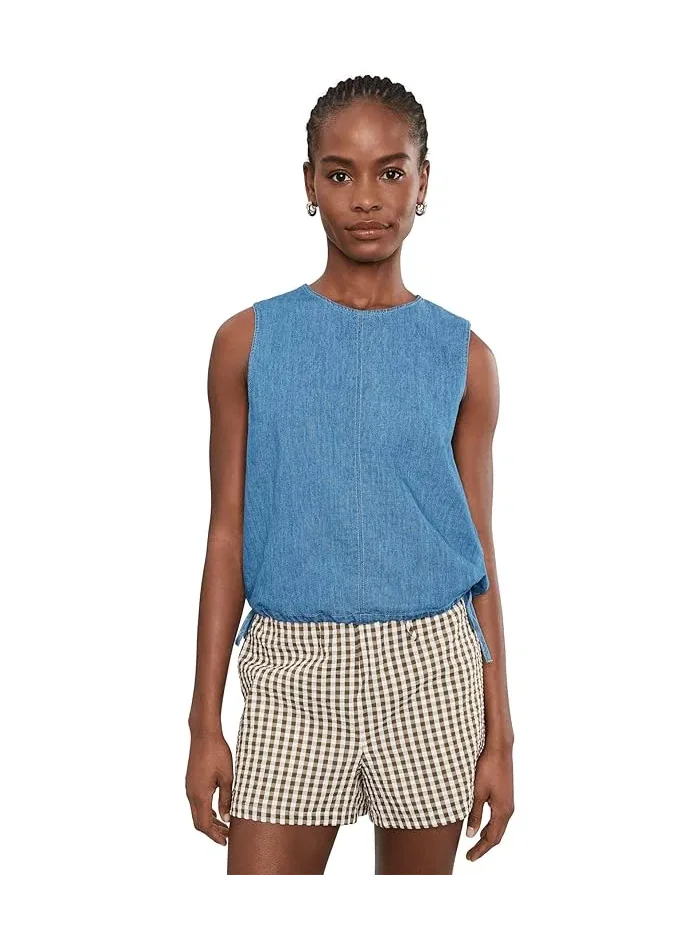 Джинсовый топ с защипами Denim Cinched Shell Top Madewell