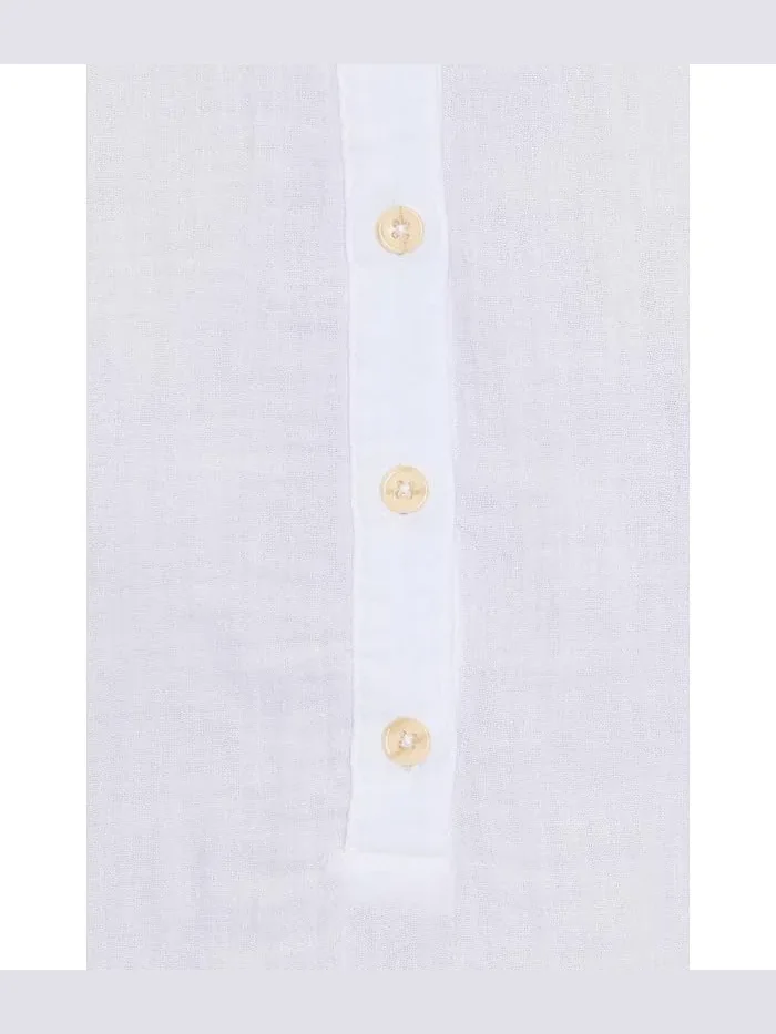 Майка-безрукавка с воротником-хенли мод. Gauze Sleeveless Henley Shirt Mod-o-doc — изображение 5 из 5, серый