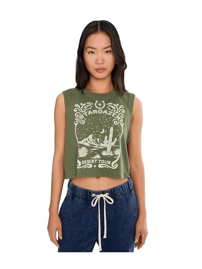 Топ Spiritual Gangster Stargazer Spirit Crop Tank — зеленый