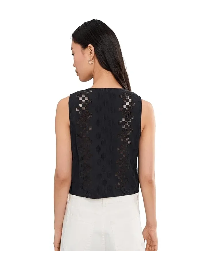 Топ Kenzie Geo Eyelet Tank Splendid — изображение 4 из 5, серый