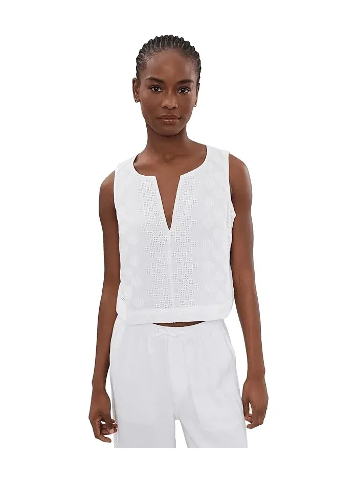 Топ Kenzie Geo Eyelet Tank Splendid — белый