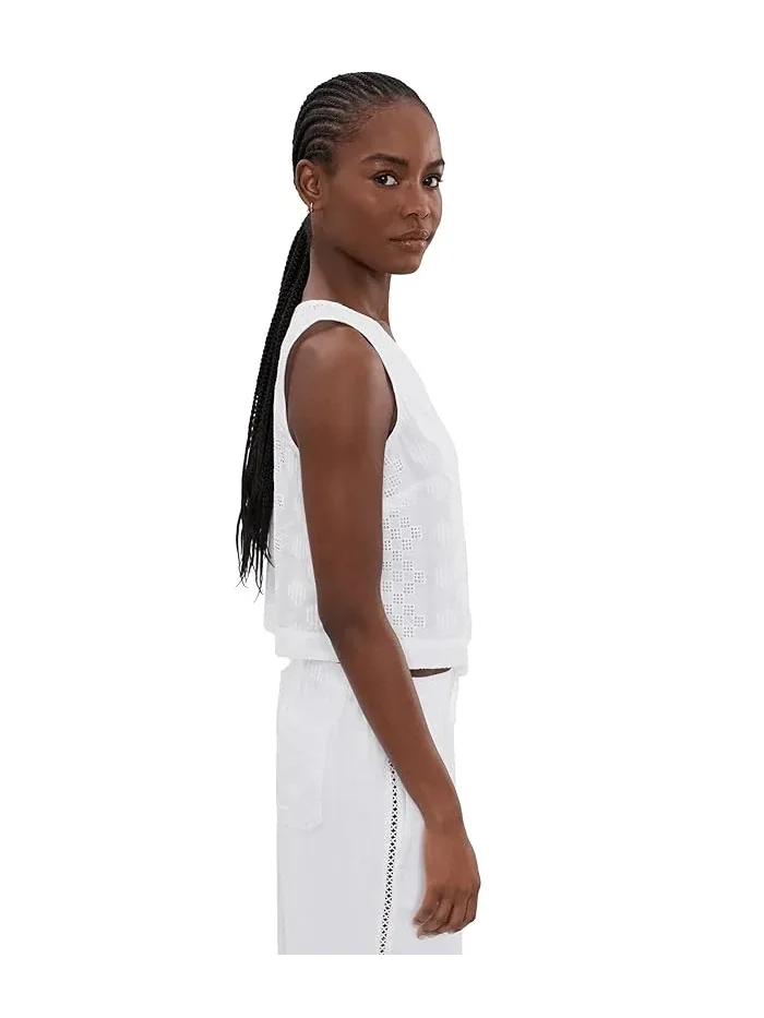 Топ Kenzie Geo Eyelet Tank Splendid — изображение 3 из 5, белый