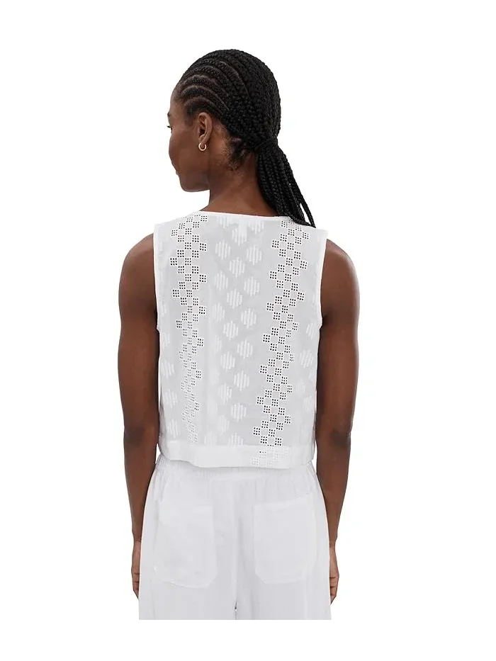 Топ Kenzie Geo Eyelet Tank Splendid — изображение 4 из 5, белый